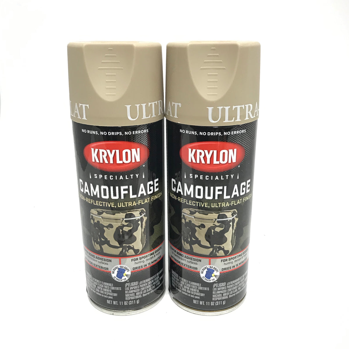 Krylon Flat Khaki Camouflage Spray Paint (NET WT. 11-oz)