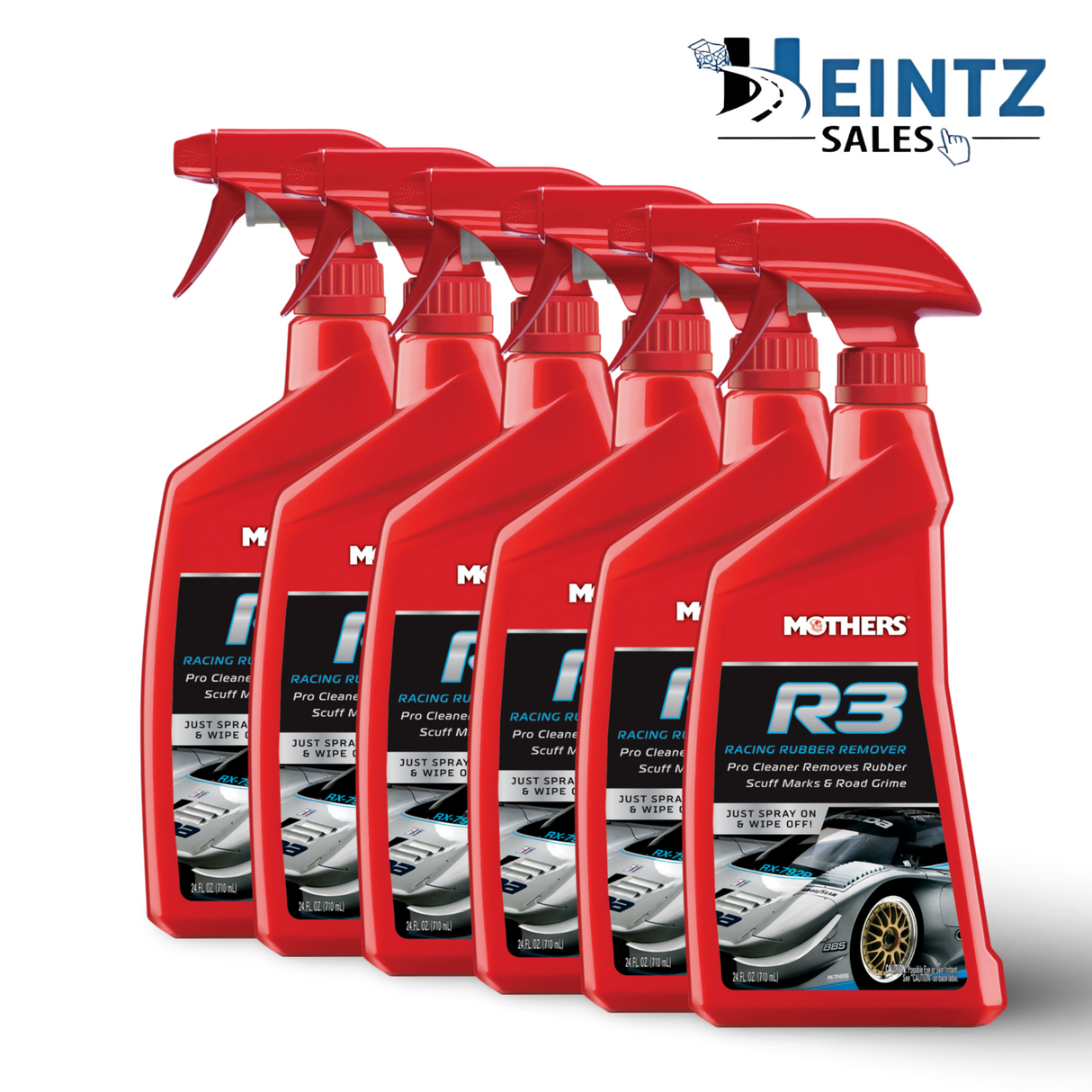 MOTHERS 09224 R3 - Racing Rubber Remover 6 PACK - Removes grime, dirt & soil - 24 oz.