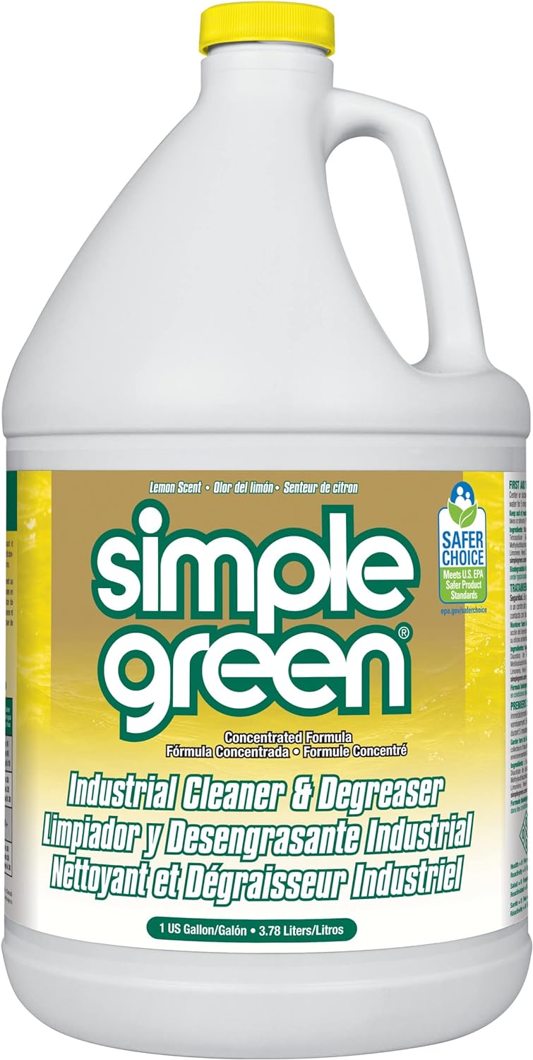 Simple Green 14010 Industrial Cleaner & Degreaser, Concentrated, Lemon - 1 gal