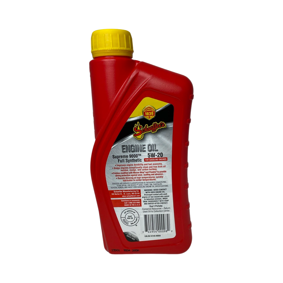 Schaeffer's 9004 Supreme 9000™ Full Synthetic Engine Oil 5W-20 - 1 qt.