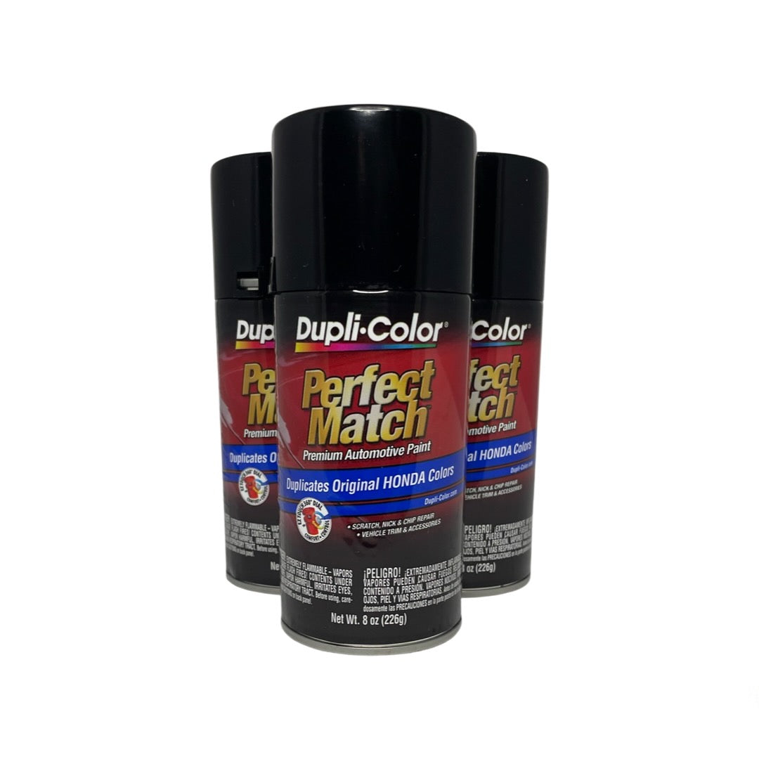 Dupli-Color BHA0941 - 3 Pack Honda Black Metallic Perfect Match Automotive Paint - 8 oz. ea.