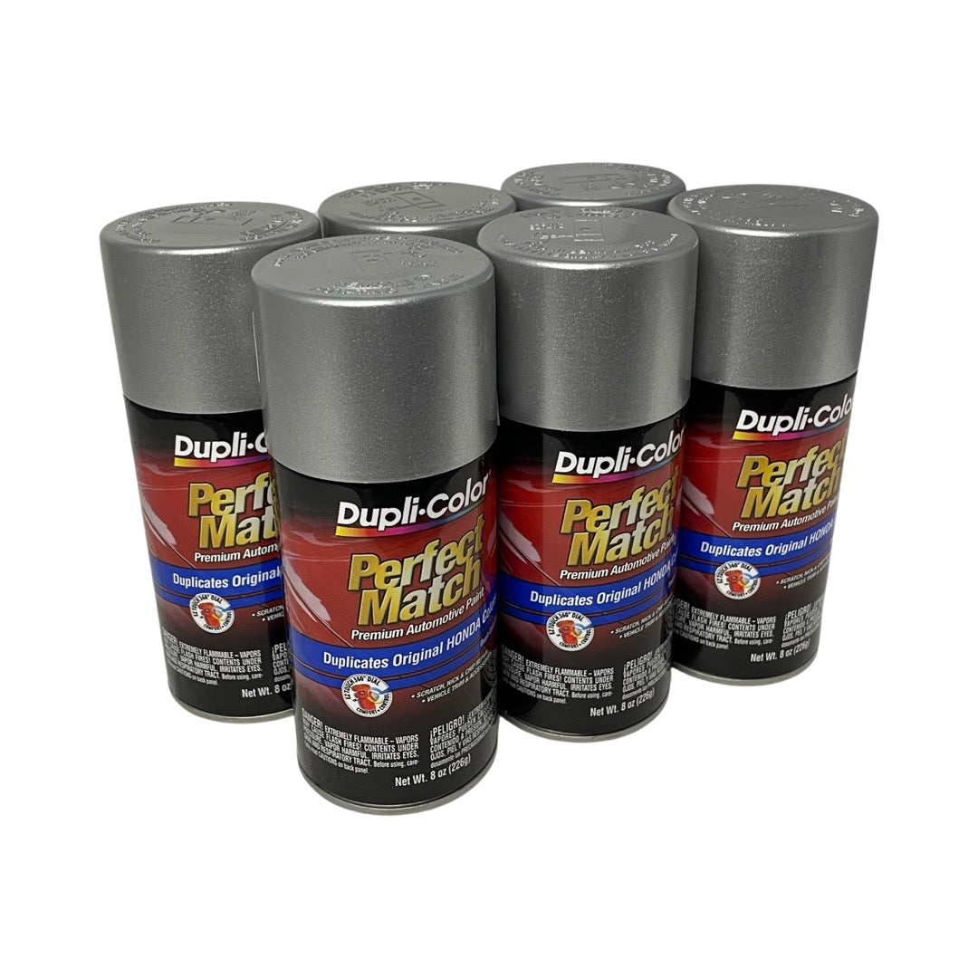 Dupli-Color BHA0987 - 6 Pack Honda Alabaster Silver Metallic Perfect Match Automotive Paint - 8 oz. ea.