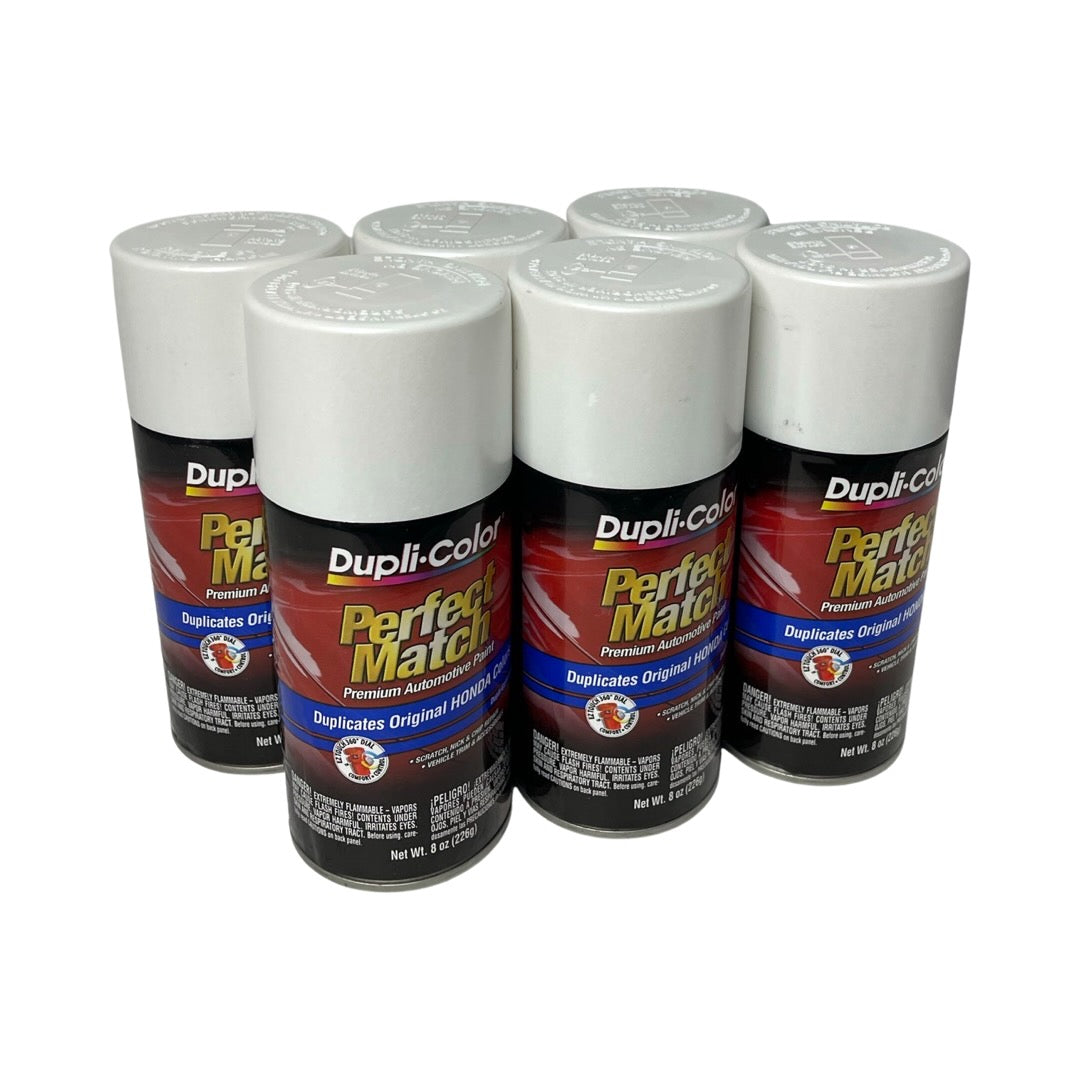 Dupli-Color BHA0994 - 6 Pack Honda White Diamond Perfect Match Automotive Paint - 8 oz. ea.