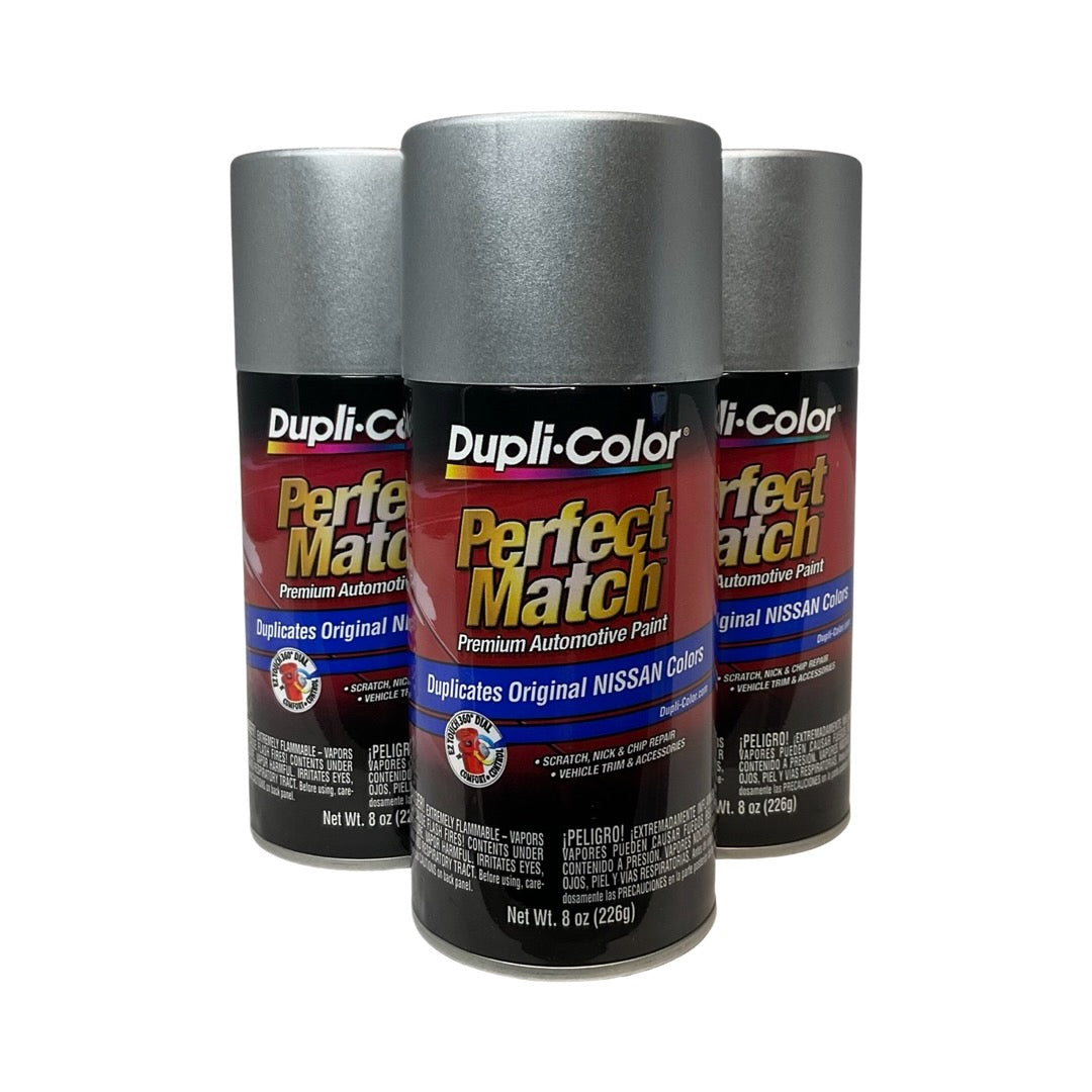 Dupli-Color BNS0601 - 3 Pack Nissan Silver Metallic Perfect Match Automotive Paint - 8 oz. ea.