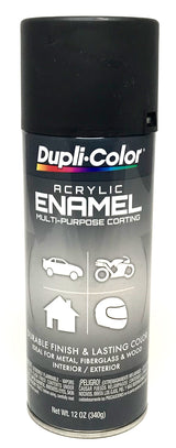 Dupli-Color DA1603 Semi-Gloss Black Multi-Purpose Acrylic Enamel Paint - 12 oz.