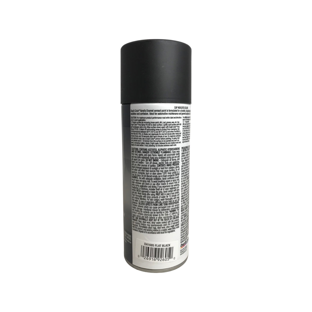 Dupli-Color DA1605 General Purpose Acrylic Enamel Coating Flat Black - 12 oz.