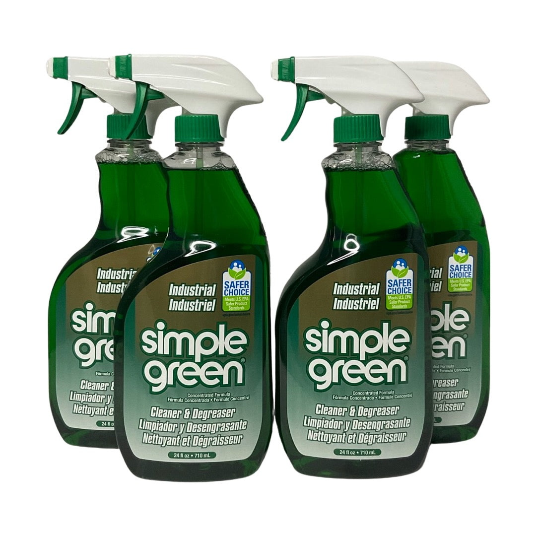 Simple Green 13012 - 4 Pack Industrial Cleaner and Degreaser - 24oz.