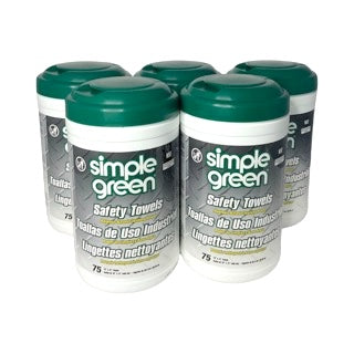 Simple Green 13351 - 5 Pack Safety Towels - 75 ct. ea.