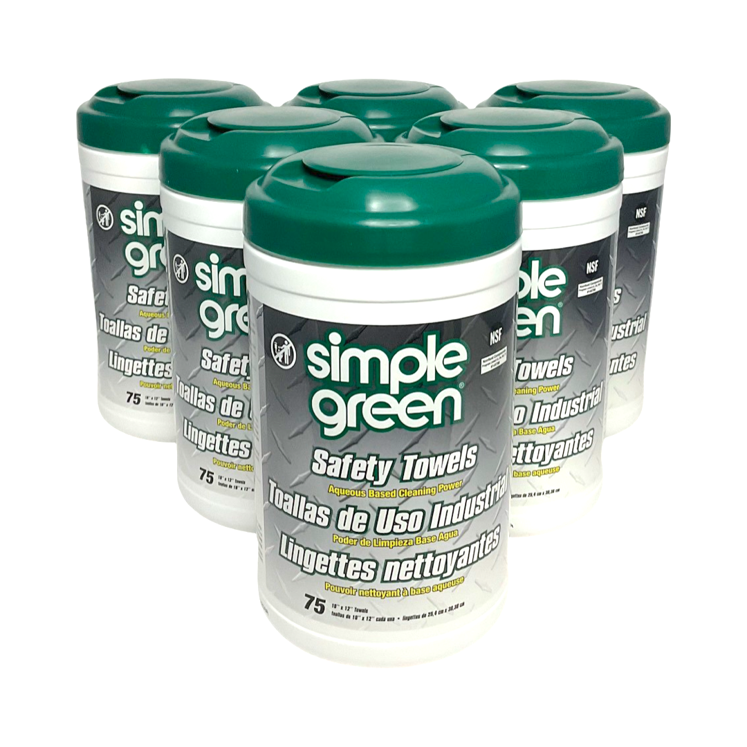 Simple Green 13351 - 6 Pack Safety Towels - 75 ct. ea.