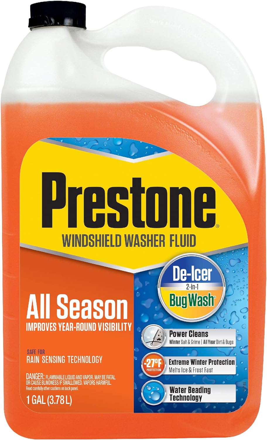 Prestone AS658 Deluxe All Season 2-in-1 Windshield Washer Fluid - 1 Gallon