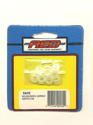 AED 5410 Holley Carburetor Reusable Nylon Fuel Bowl Screw Gaskets - Pack of 18