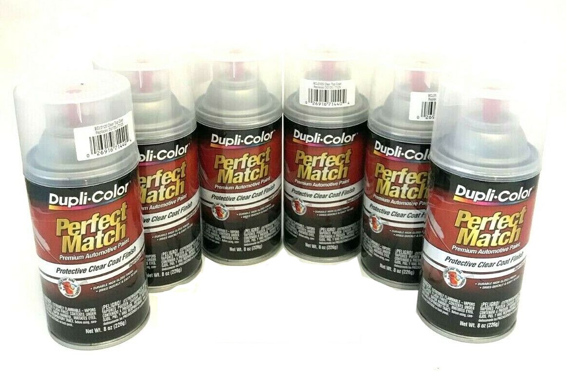 Duplicolor BCL0125-4 PACK Perfect Match Protective CLEAR Top Coat Finish -  8 oz 