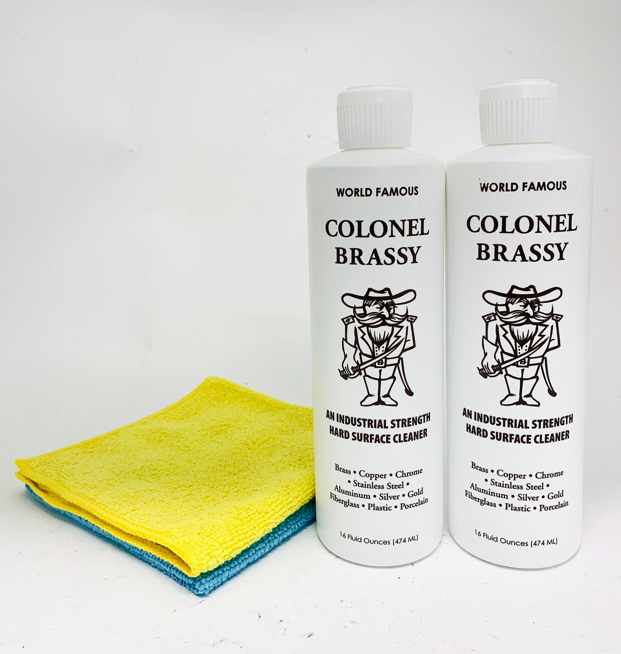 Colonel Brassy - Hard Surface Cleaner/Polish - 16oz + microfiber cloth