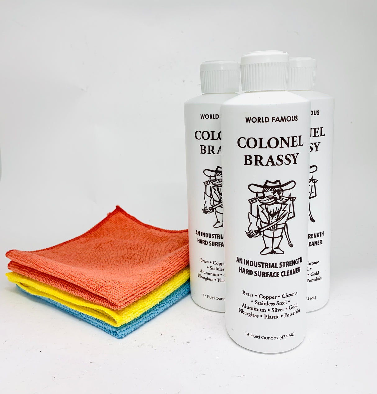 Colonel Brassy 2-Pack Metal Chrome Aluminum Plastic Cleaner with 4