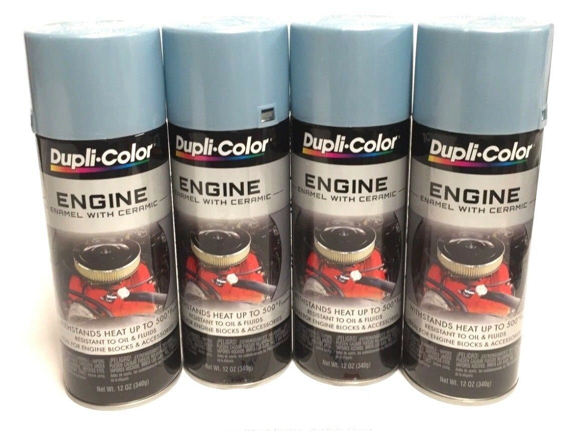 Duplicolor DE1616-4 Pack Engine Enamel with Ceramic Pontiac Blue Metallic Color - 12 oz