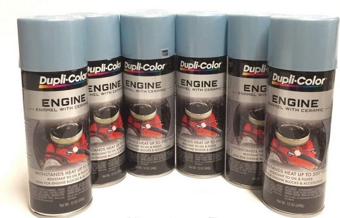 Dupli-Color DE1601 Engine Enamel Spray Paint with Ceramic - Ford Blue - 12  oz Aerosol Can
