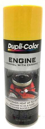 Duplicolor DE1642 Engine Enamel with Ceramic Daytona Yellow Color - 12 oz Aerosol Can