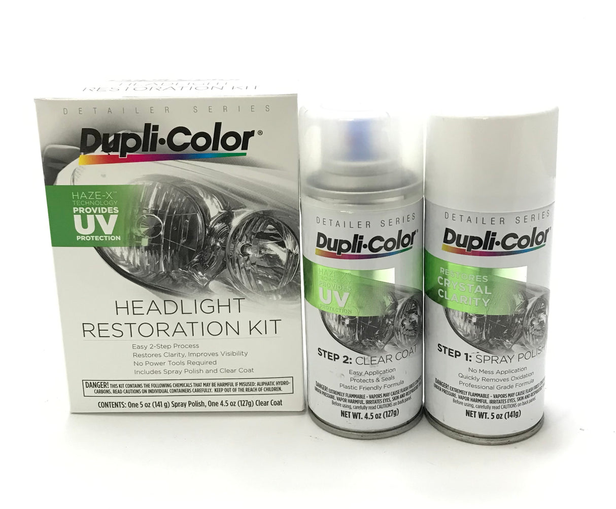 Duplicolor HLR100 Headlight Restoration Kit-UV Protection Coating - New Headlights