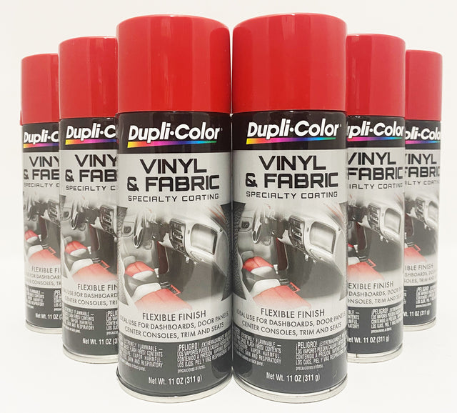 Duplicolor HVP105 - 6 Pack Vinyl & Fabric Spray Paint White - 11
