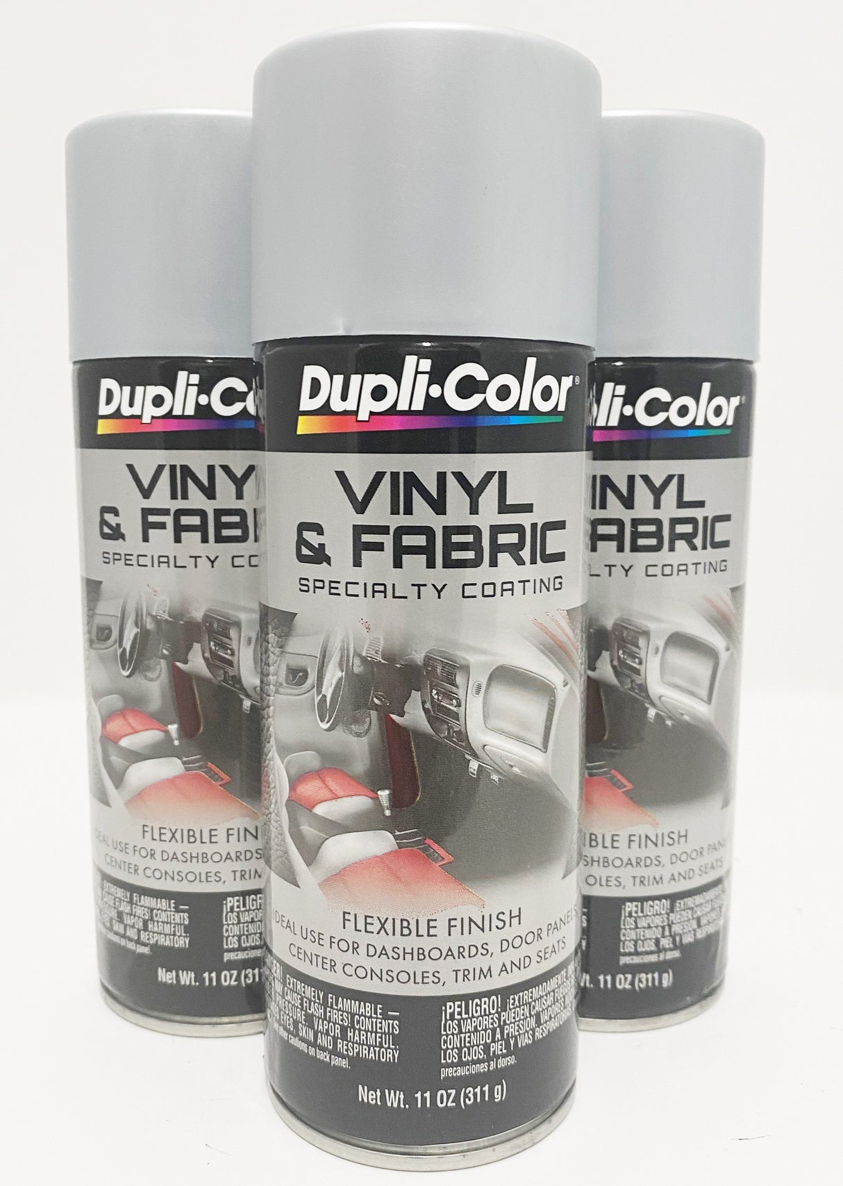 Duplicolor HVP105 - 6 Pack Vinyl & Fabric Spray Paint White - 11