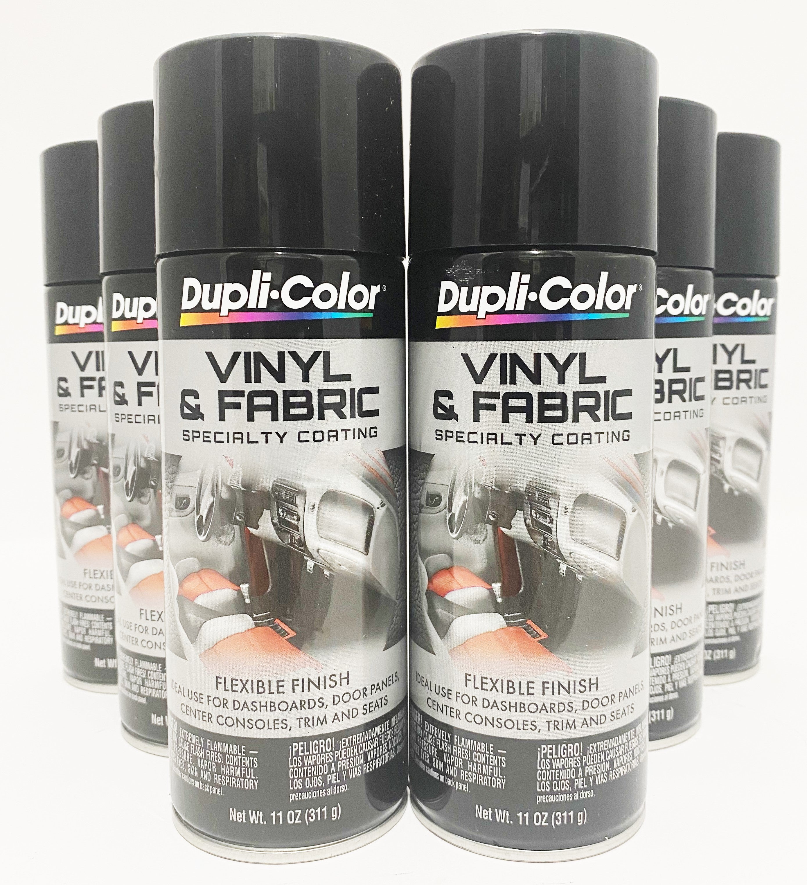 Duplicolor Vinyl & Fabric Coating: Gloss Black, Aerosol, Flexible