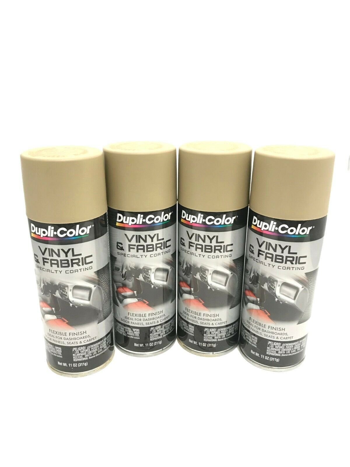 Duplicolor Hvp105 - 6 Pack Vinyl & Fabric Spray Paint White - 11 oz