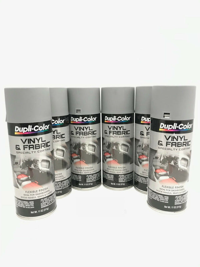 Duplicolor HVP103 - 6 Pack Vinyl & Fabric Spray Paint Silver - 11