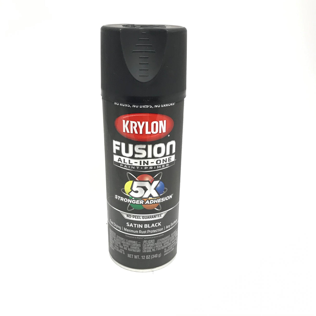 Krylon Fusion 12 oz Spray Paint Black Satin