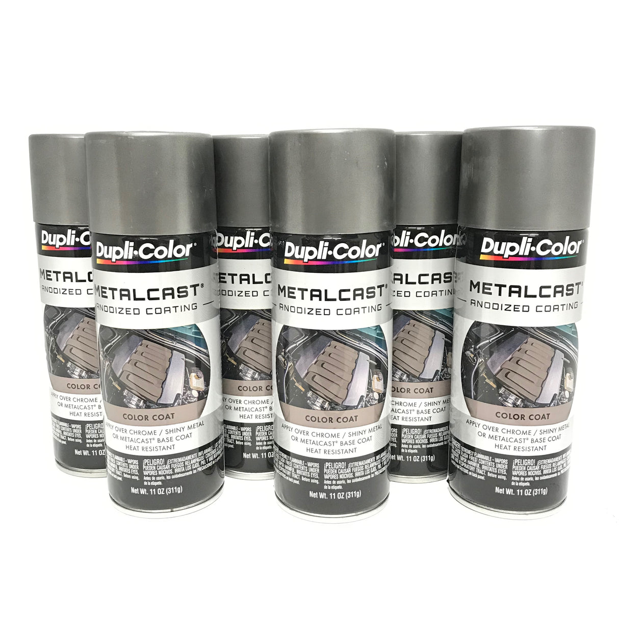 Duplicolor MC206-6 PACK MetalCast SMOKE Anodized Heat Resistant