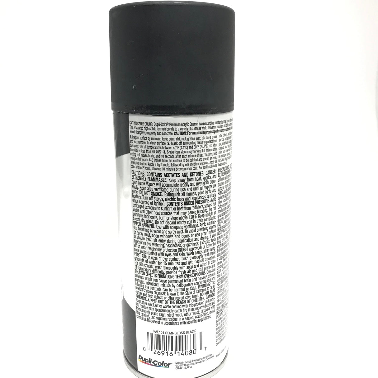 Duplicolor PAE101-4 PACK SEMI-GLOSS BLACK Premium Acrylic Enamel - Max Rust Protection - 12oz