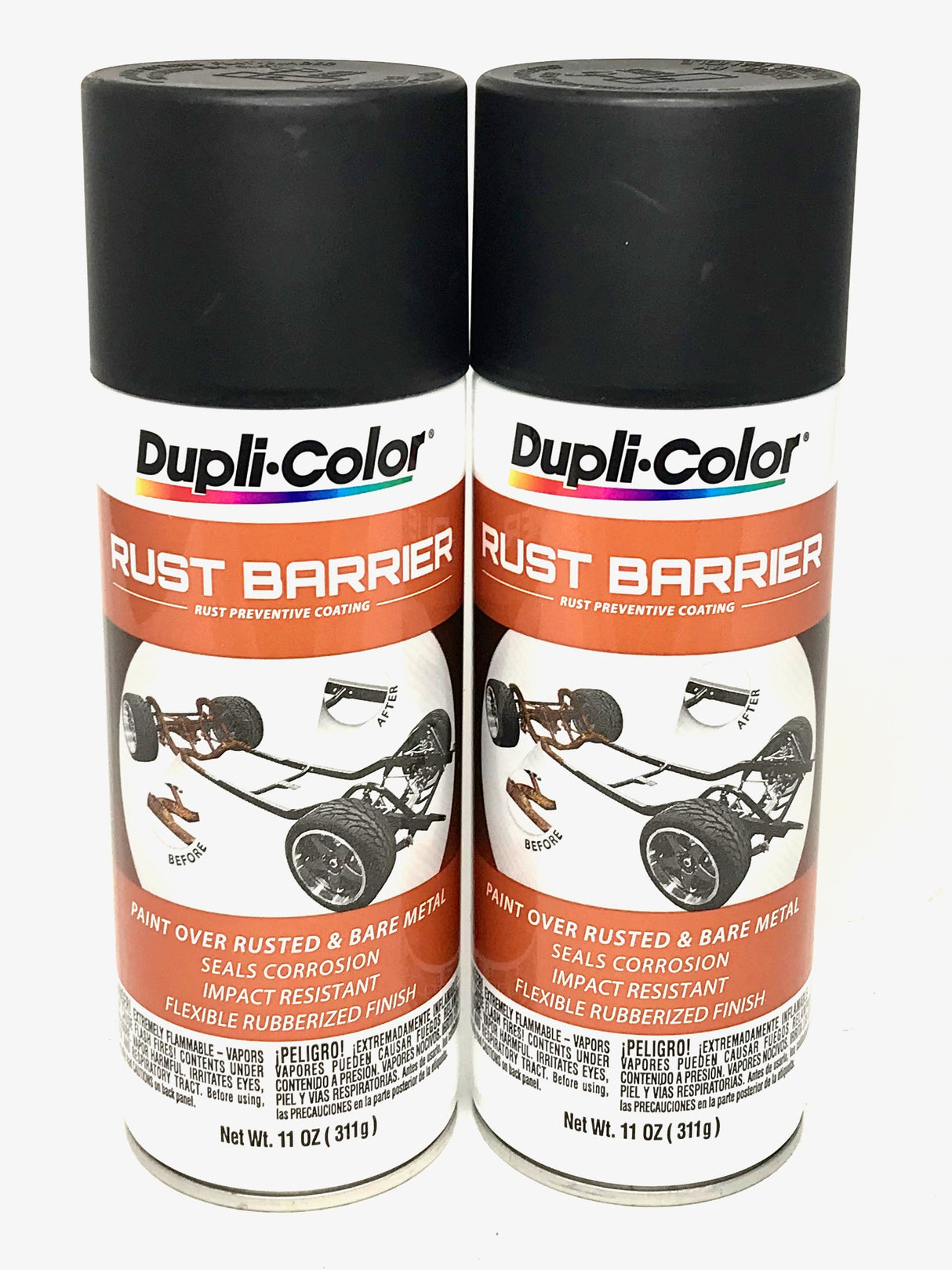 Duplicolor RBA100 2 PK Rust Barrier Flat Black - Rust Preventive Coating - 11 oz