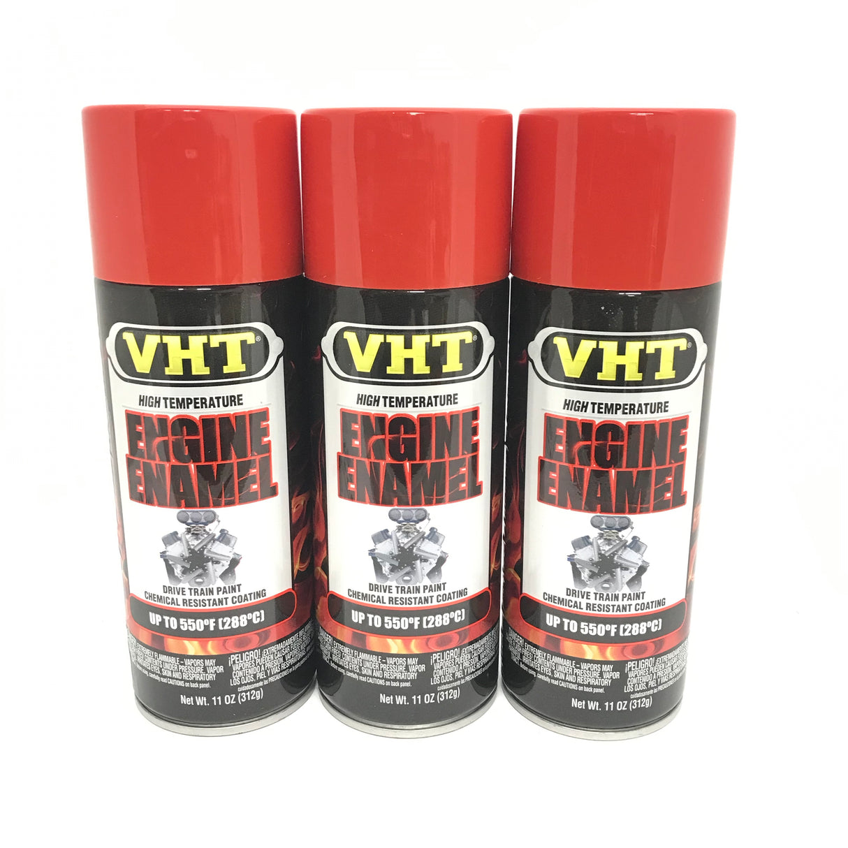 VHT SP123-3 PACK CHEVROLET ORANGE Engine Enamel High Heat Drive Train Paint - 11 oz