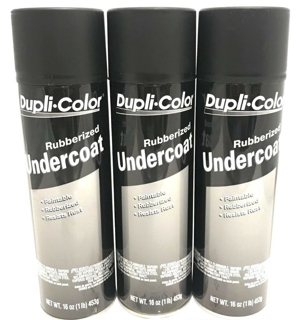 Duplicolor UC101-3 Pack Paintable Rubberized Undercoat Black - 17 oz Aerosol Can